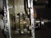  speedo assembly off then lever/tap shaft rearwards (right) to drive out the outer bearing race